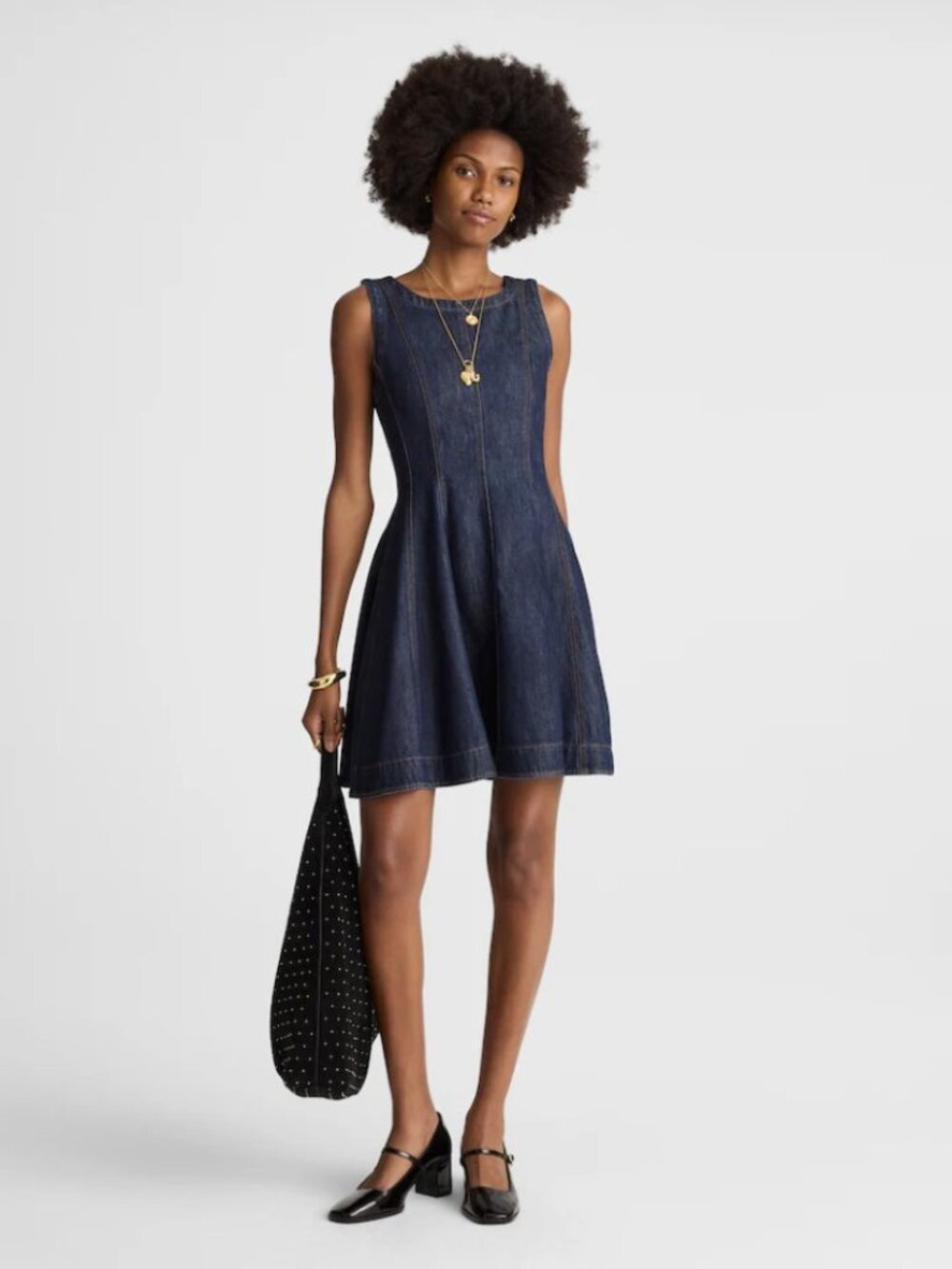 Madewell Airy Denim Circle Mini Dress